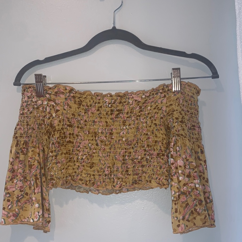 vintage havana floral kids smocked top